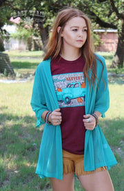 Women's Teal Kickoff Short Kimono