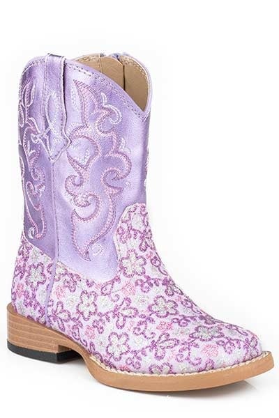 Toddler's Floral Glitter Boot