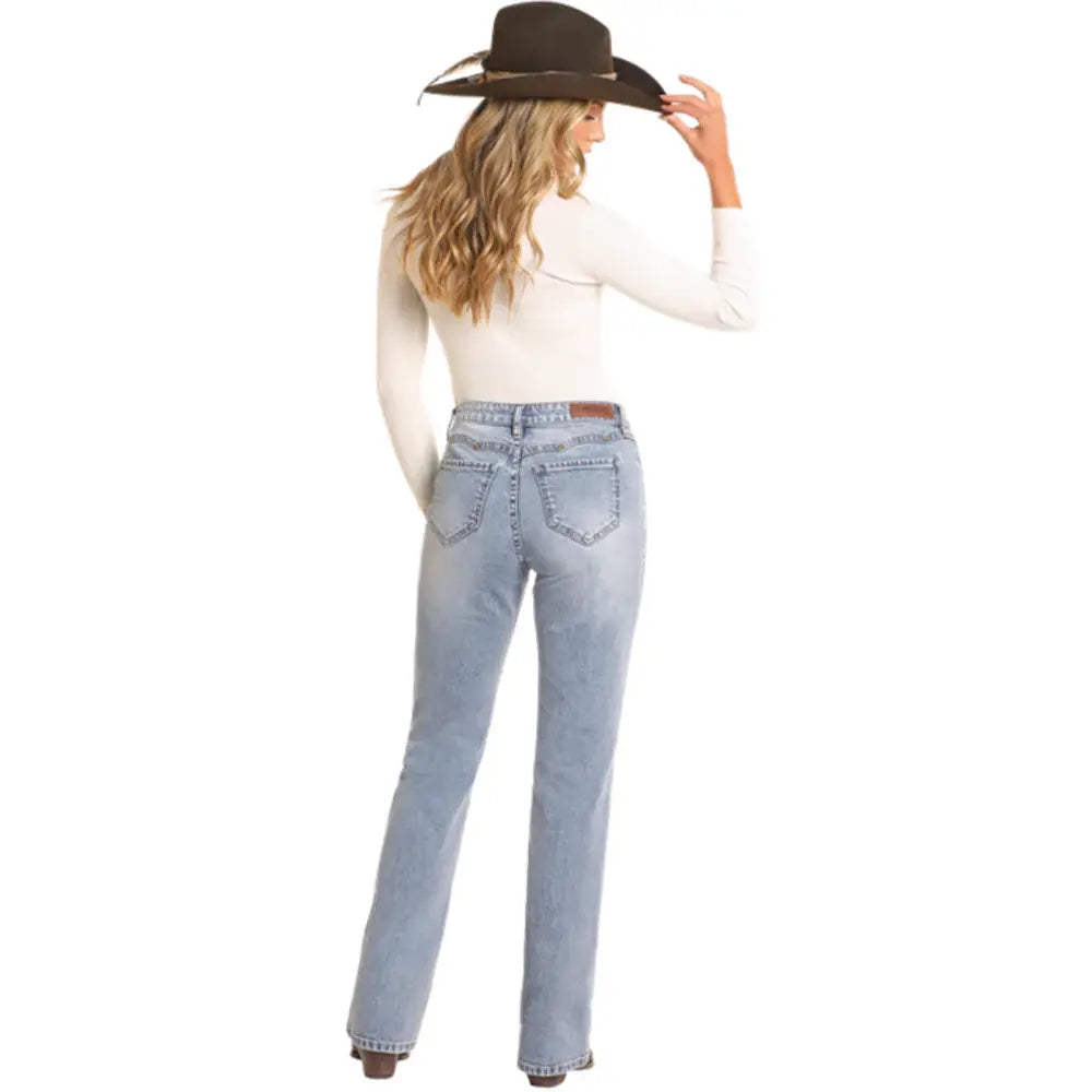 Rock & Roll Cowgirl Scalloped High Rise Bootcut Jean