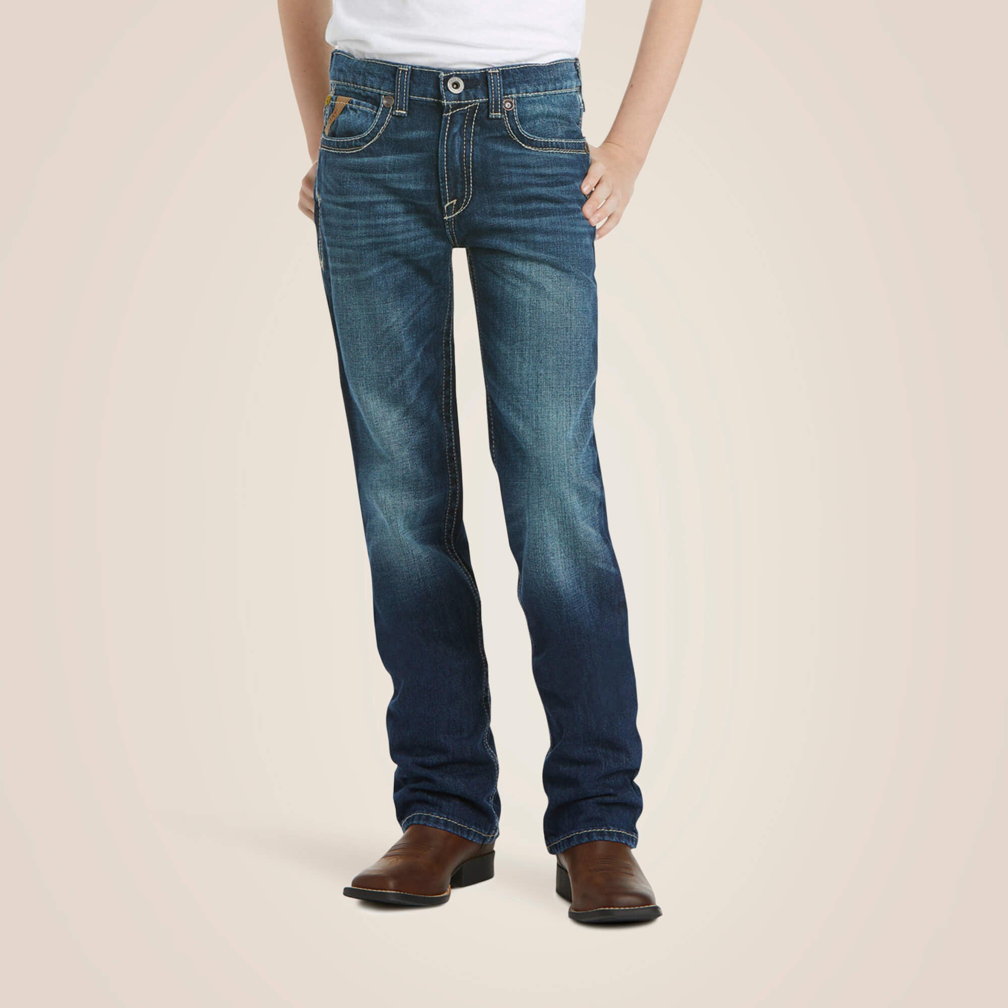 Ariat Boy's B5 Slim Boundary Stackable Straight Leg Jean.