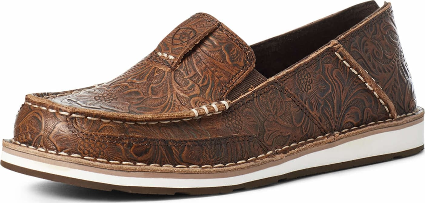 Ariat Women's Brown Floral Embossed Cruiser