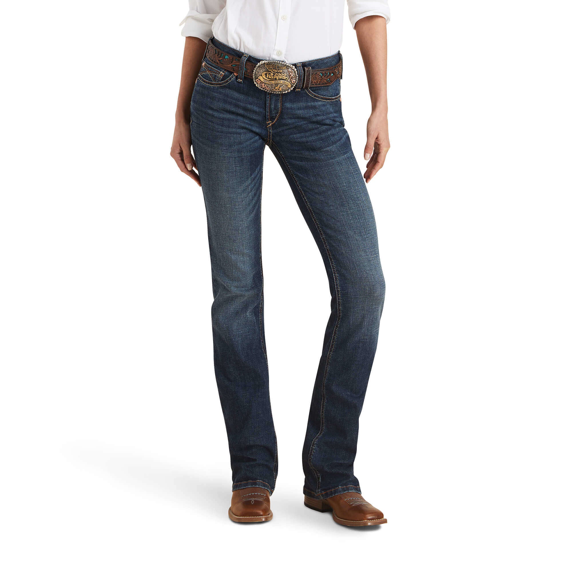 Ariat Ladies R.E.A.L. Mid Rise Amora Boot Cut Jean