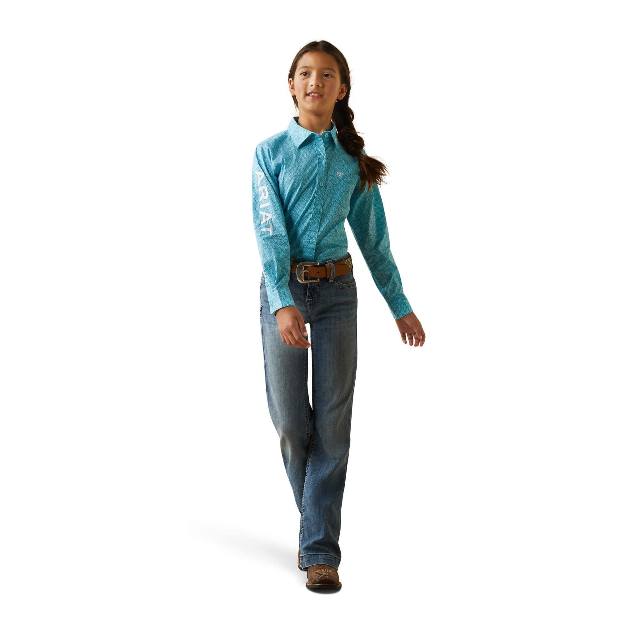 Ariat Girl Team Kirby Button Down Shirt.