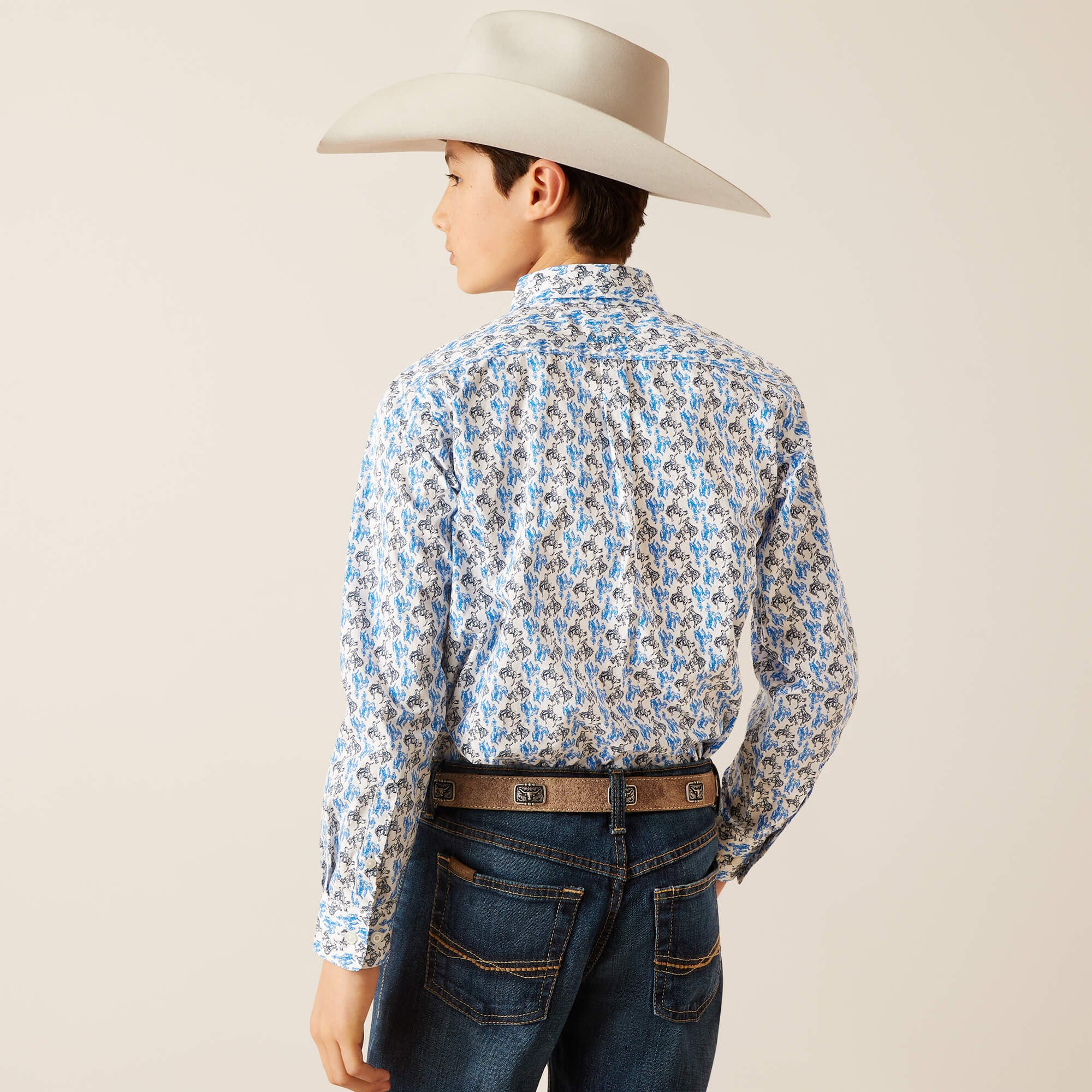 Ariat Boy's Peerce Classic Fit Button Down Shirt.