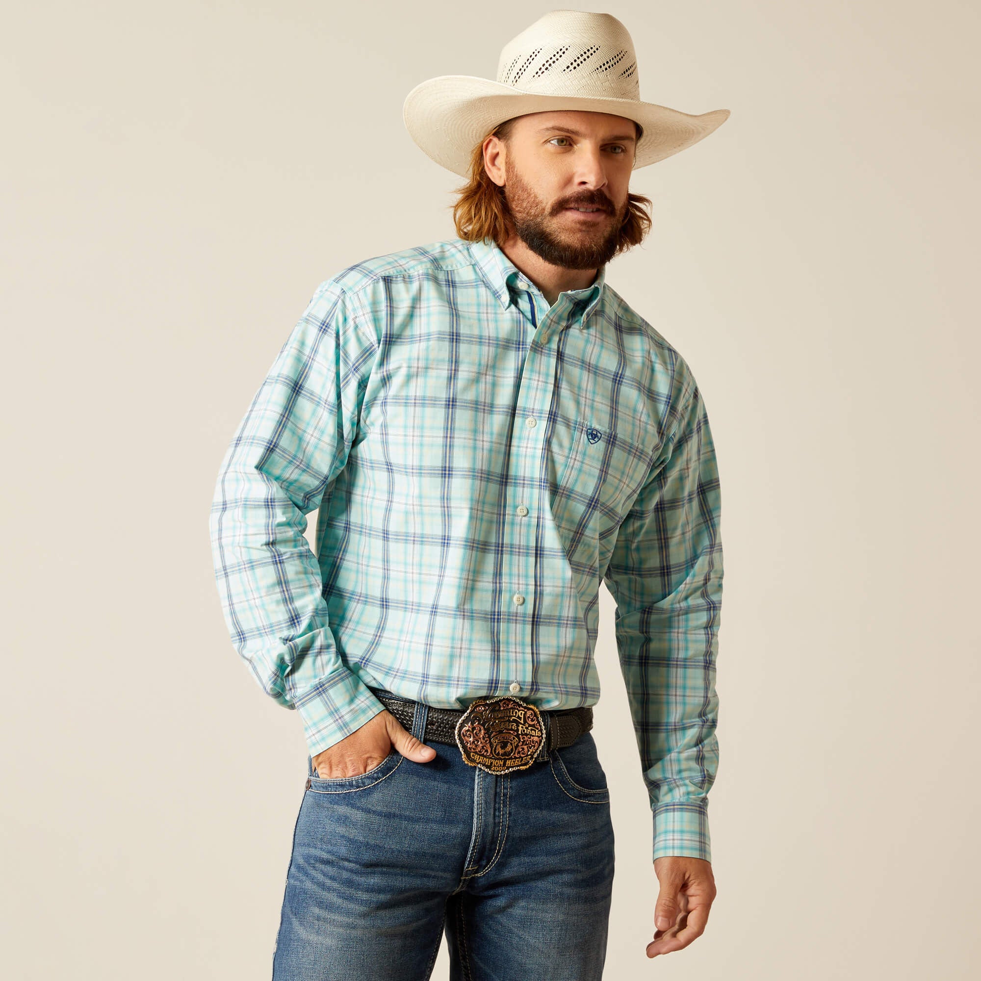 Ariat Men's Pro Series Classic Fit Button Down Shirt.