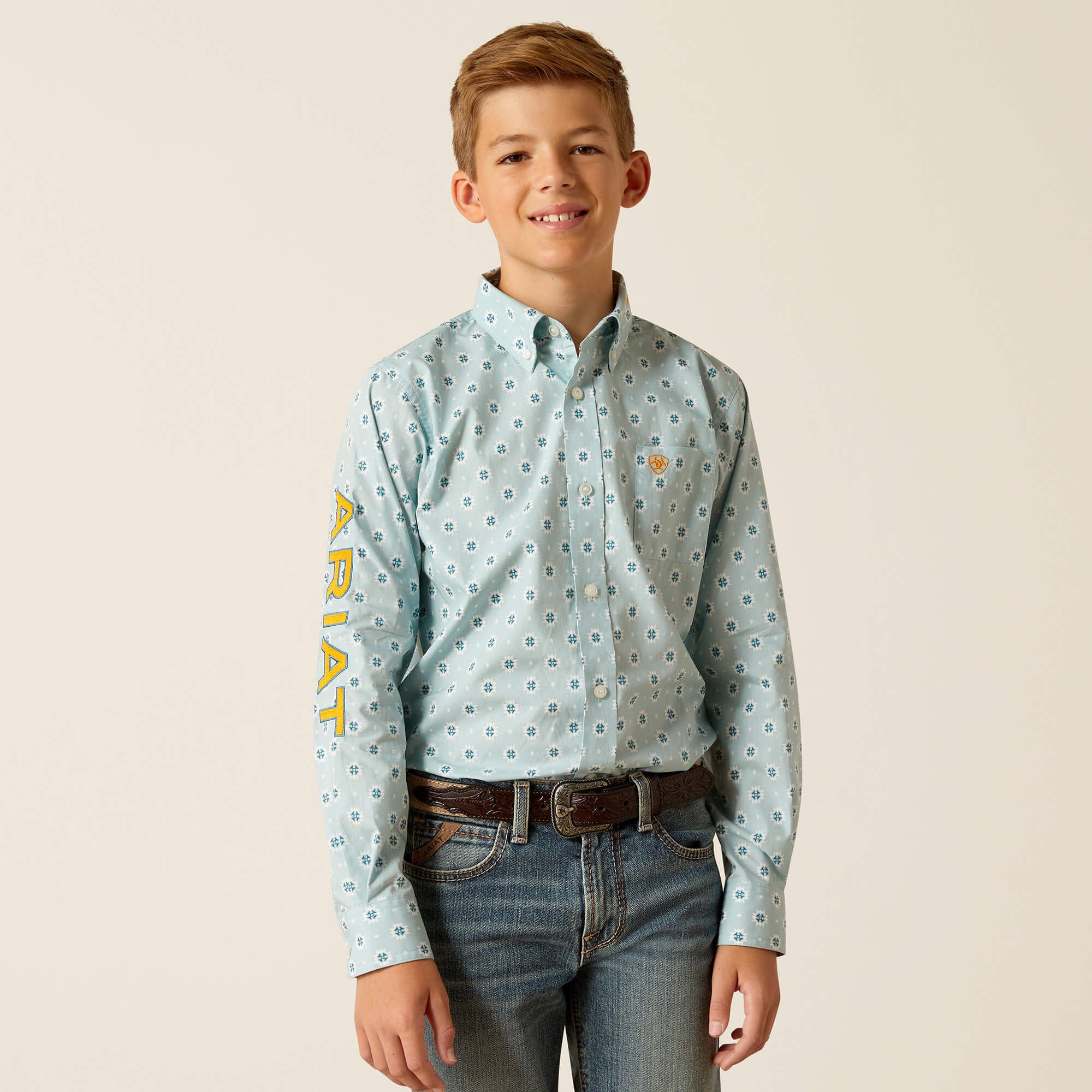 Ariat Boy's Team Colton Classic Fit Button Down Shirt