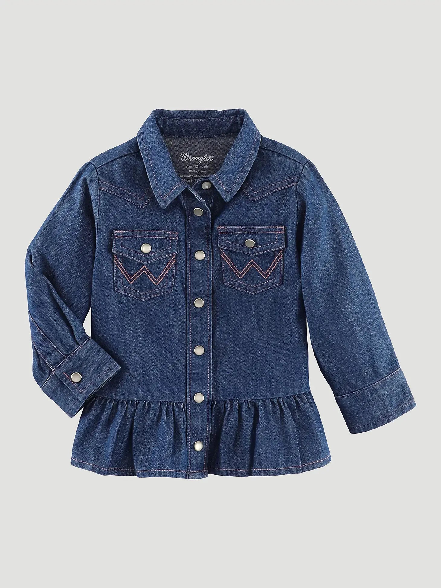 Wrangler Infant/Toddler Girls Ruffle Tunic.