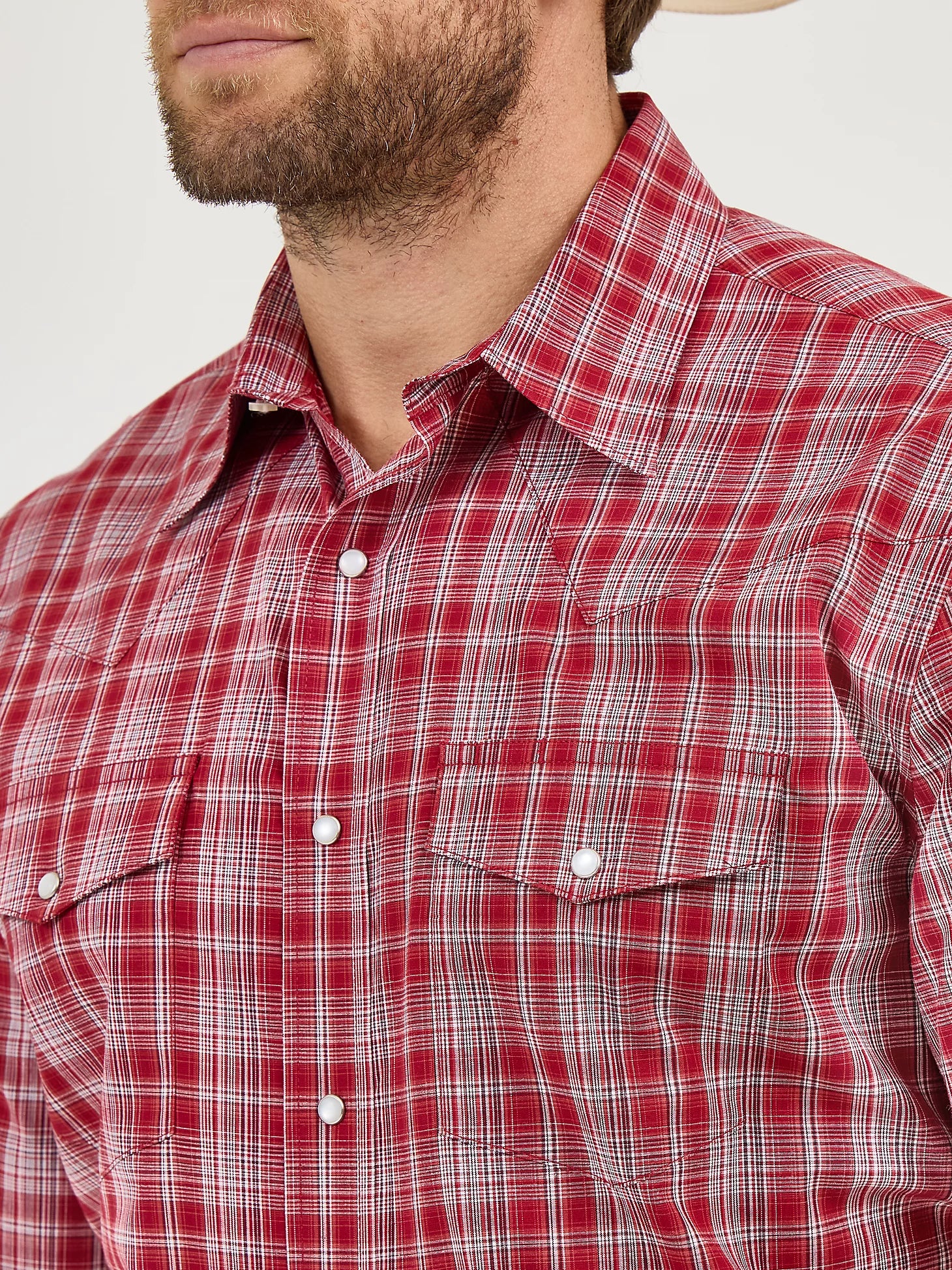 Wrangler Men's Plaid Wrinkle Resist Snap Front Shirt