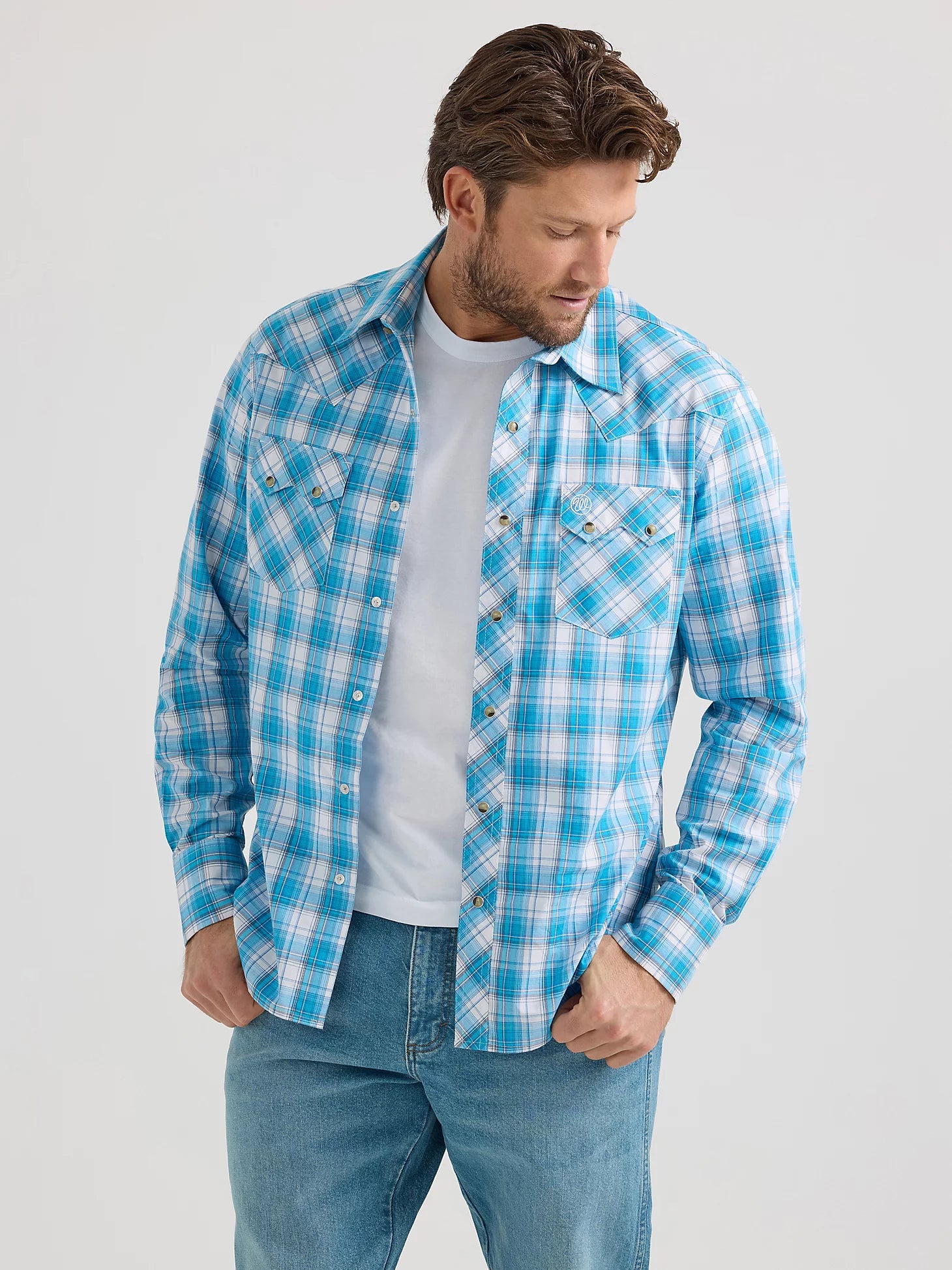 Wrangler Men's Retro Plaid Snap Front Shirt