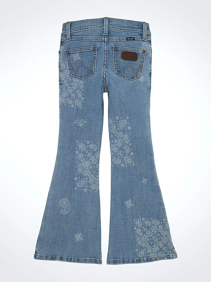 Wrangler Girl's Bandana Flare Jean