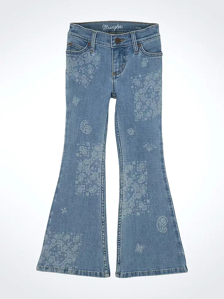 Wrangler Girl's Bandana Flare Jean