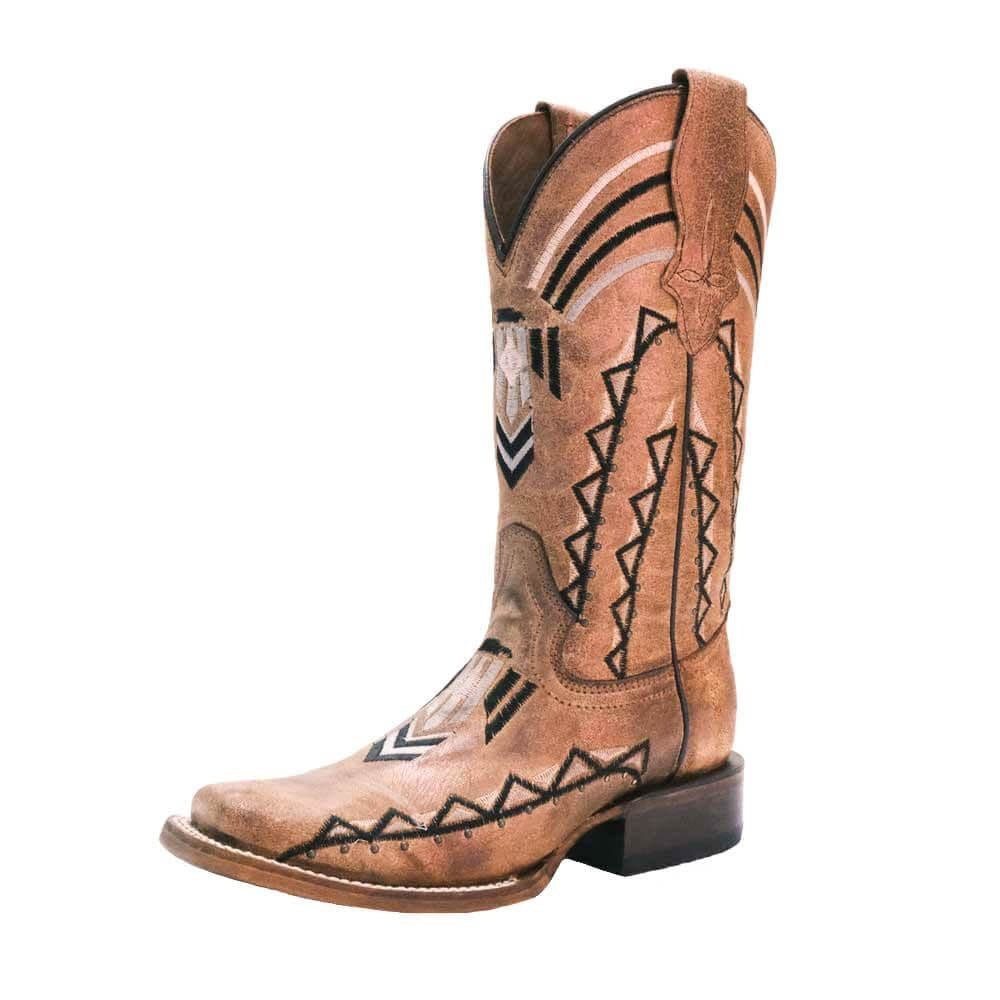 Corral Sand Embroidered Square Toe Boot.