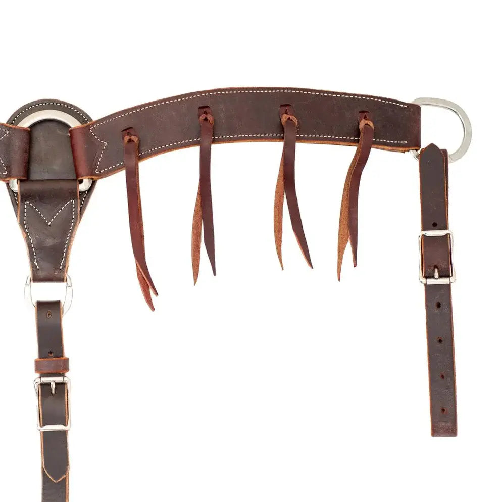 Cowboy Tack Chocolate Latigo String Breastcollar.