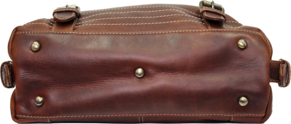 Rugged Earth Leather Buckle Purse