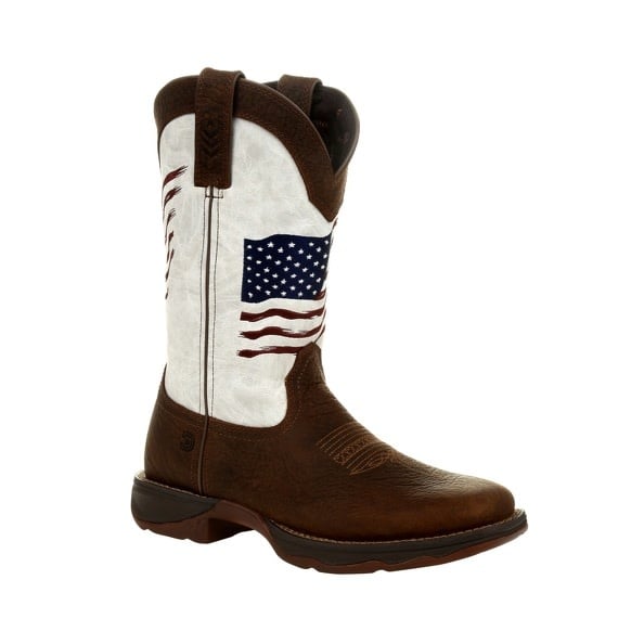 Women's Lady Rebel Distressed Flag Embroidery Western Boot