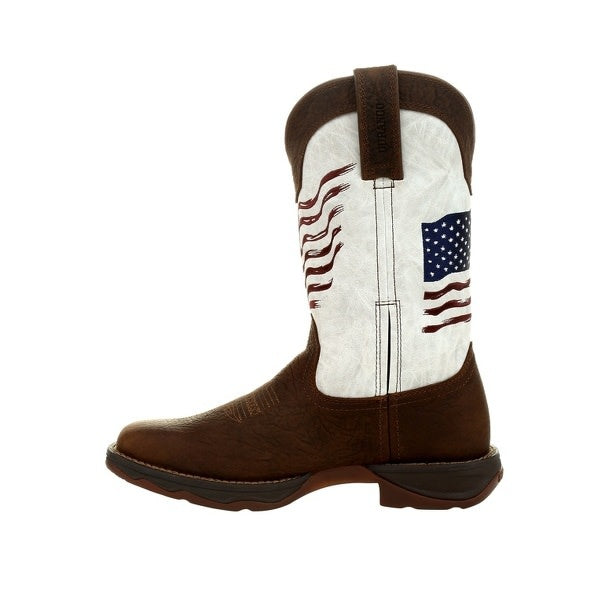 Women's Lady Rebel Distressed Flag Embroidery Western Boot