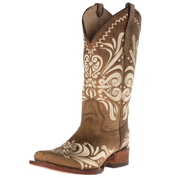 Circle G Women's Tan Embroidered Boot.