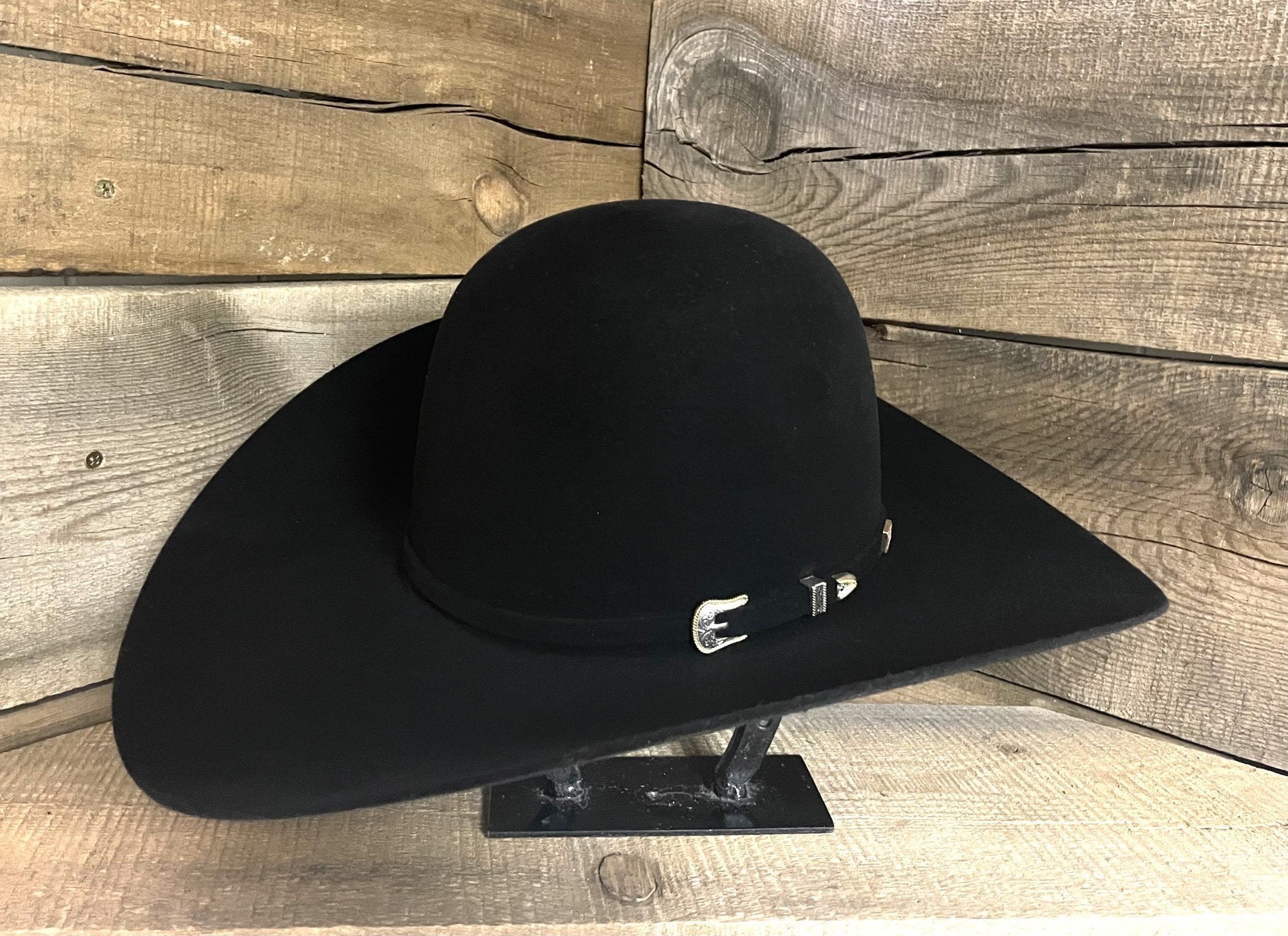 American Hat Co. 10X Black Open 4 1/2" Felt