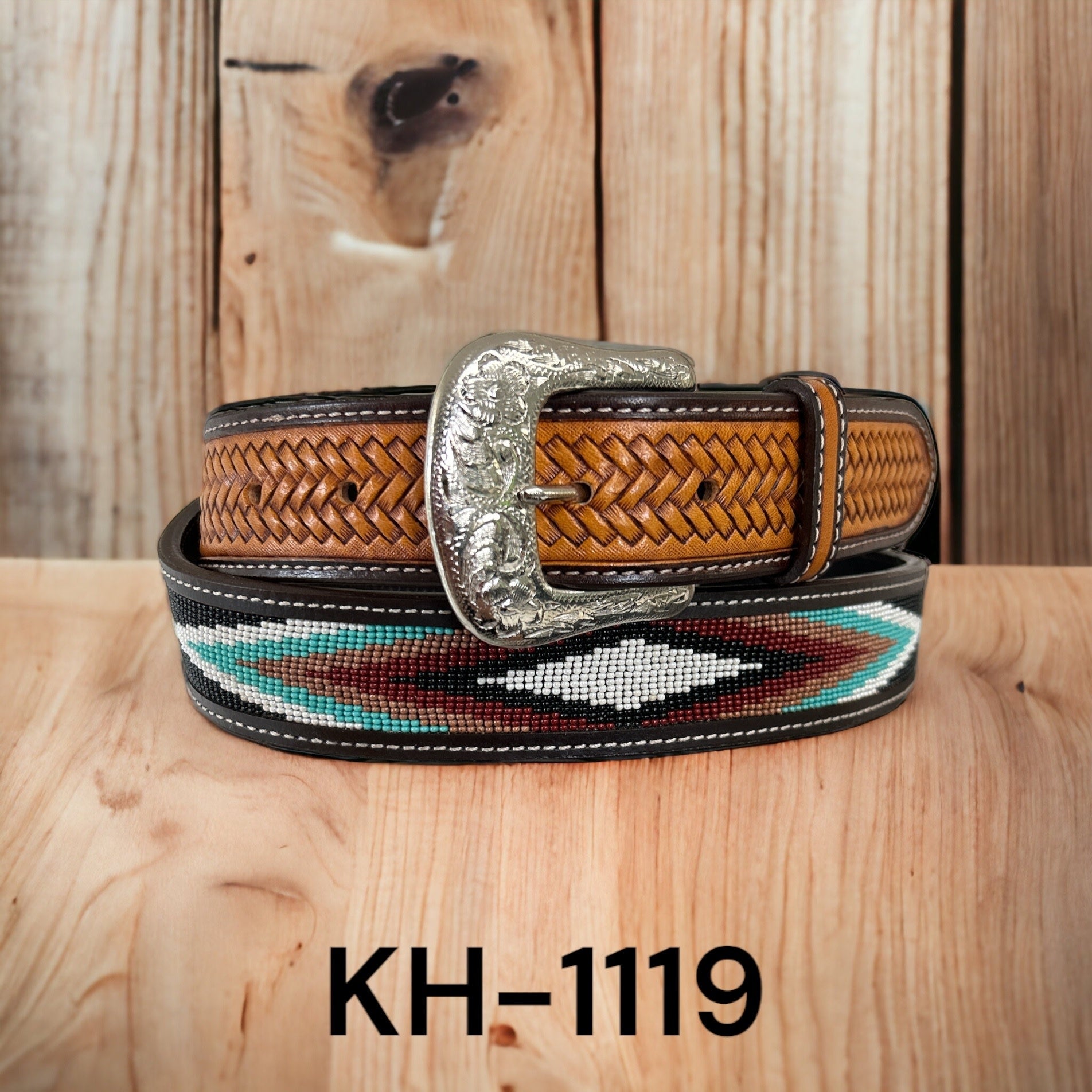 Ranger Belt Co Men's Beaded Western Belt