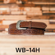 Ranger Belt Co. Men's Floral & Basketweave Western Belt