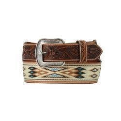 3D Men's Woven Inlay Belt