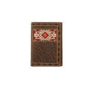 3D Men's Embroidered Trifold Wallet