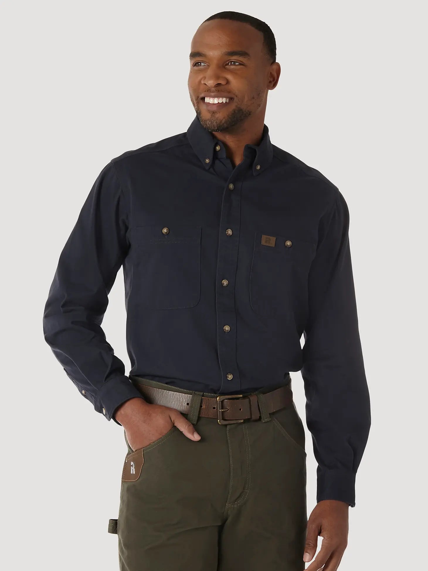 Wrangler Men's Riggs Workwear Button Down Twill Work Shirt