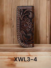 Twisted X 4" Cognac Floral Knife Sheath XWL3-4