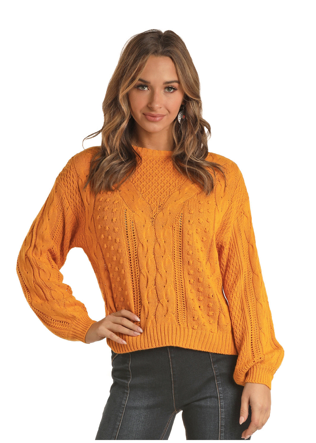 Rock & Roll Women's Yellow Sweater C4