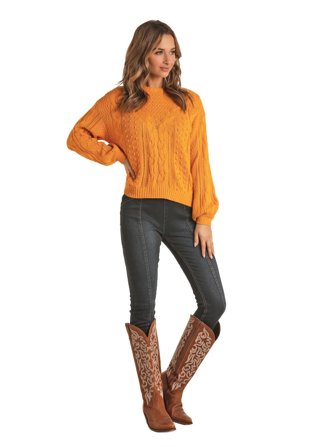 Rock & Roll Women's Yellow Sweater C4