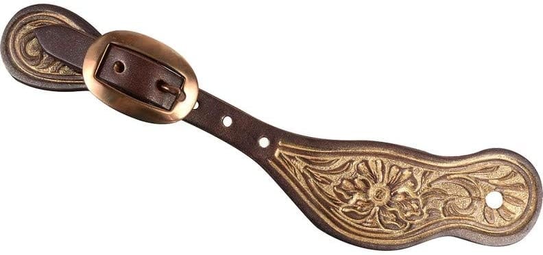 Martin Gold Painted Tooled Spur Strap