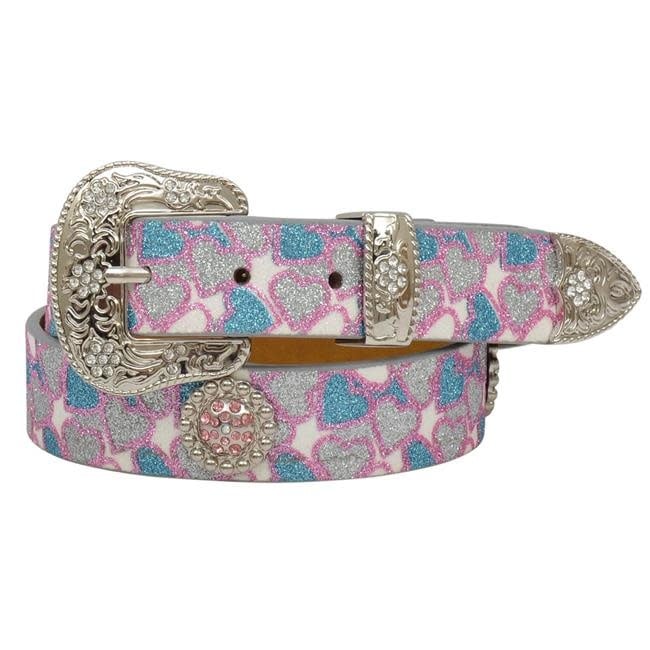 3D Belt Co Kids Glitter Heart Belt