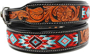 Challenger Red/Blue Beaded Dog Collar 60151