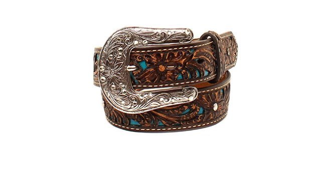 Ariat Girl's Turquoise Inlay Belt