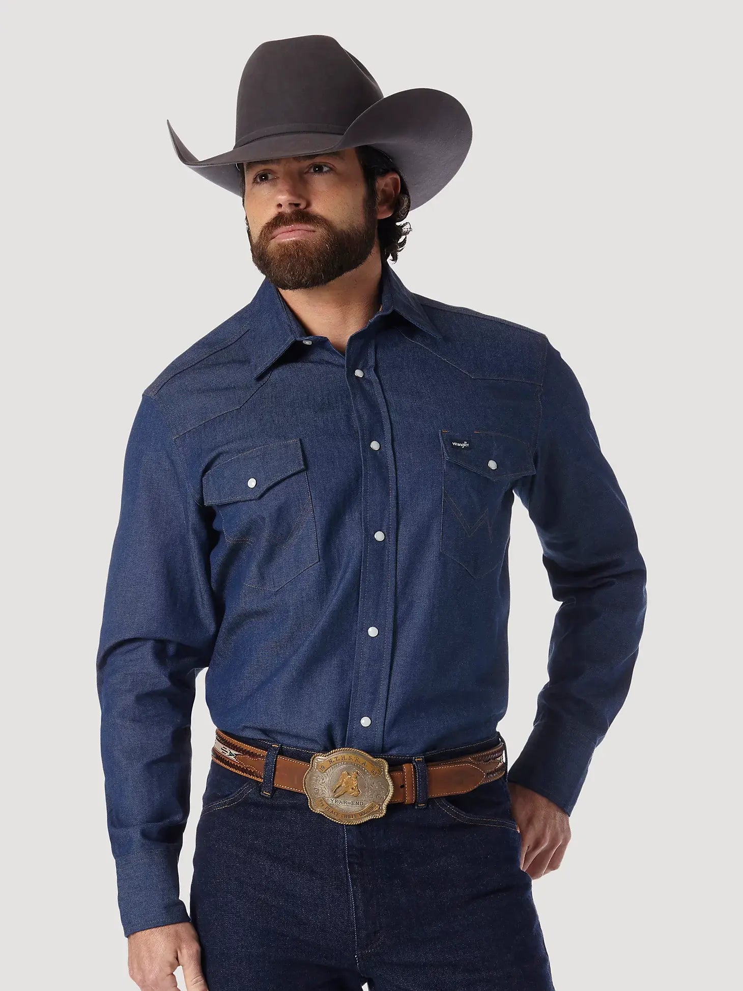 Men's Wrangler Authentic Cowboy Cut Snap Front Work Shirt 70127MW