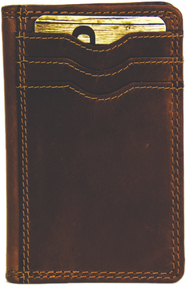 Rugged Earth Men's Small Leather Credit Card Wallet.