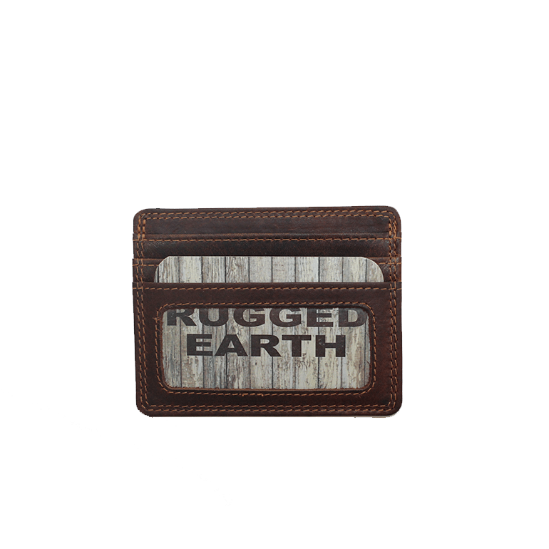 Rugged Earth Men's Leather Credit Card Wallet.