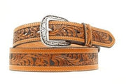 Men's Floral Inlay Western Belt