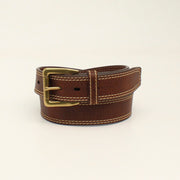 Men's Brown Double Stitch Belt