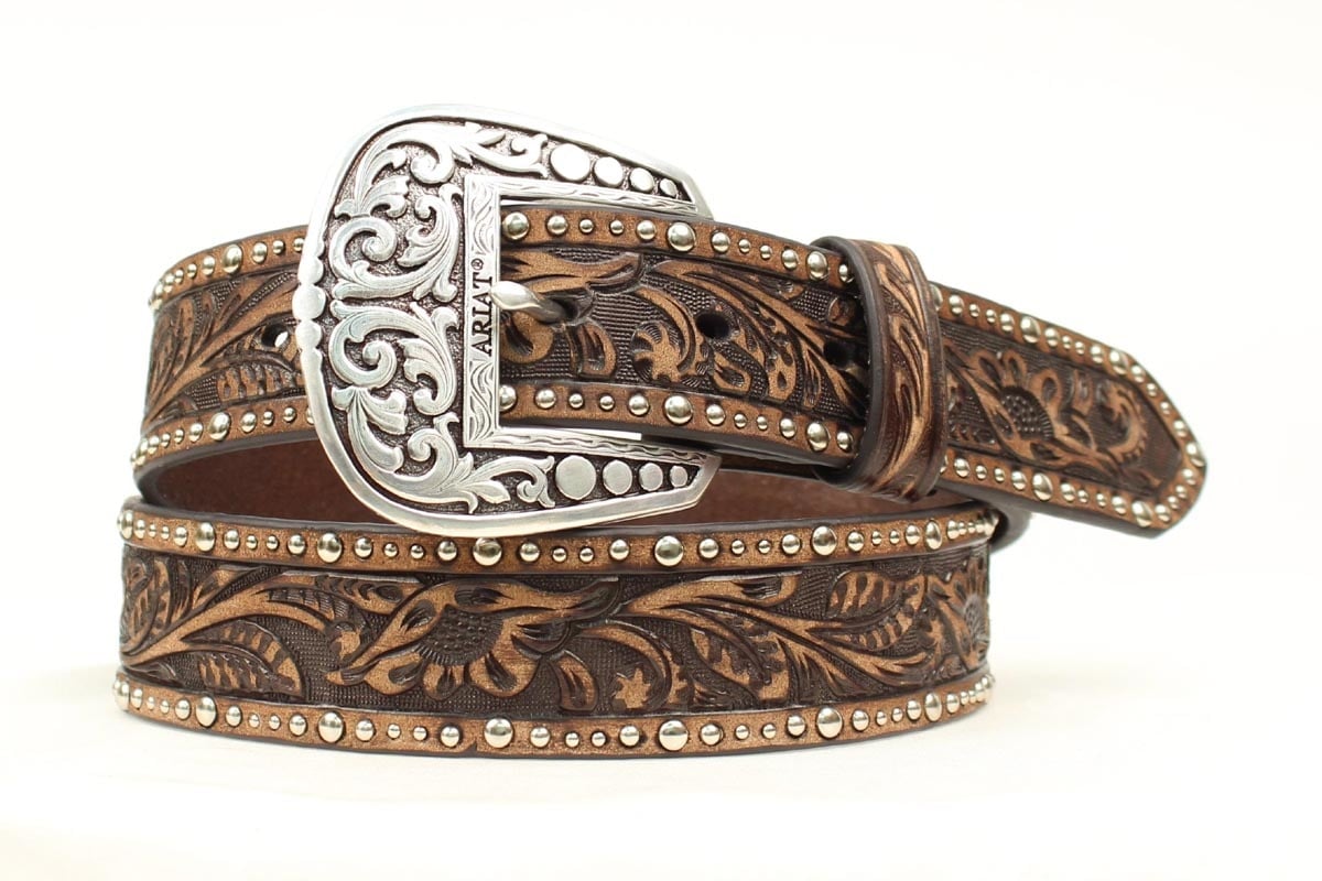 Women's Brown Embossed Belt.