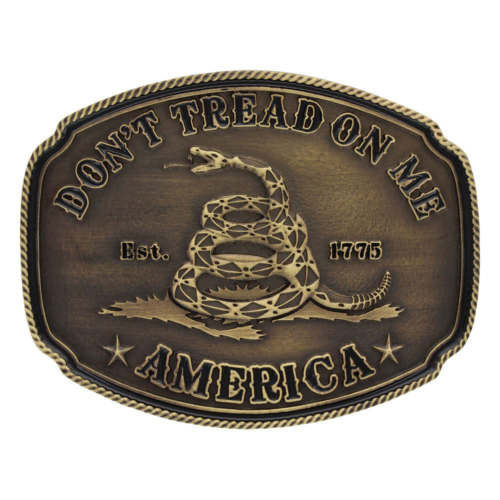 Montana Silversmiths American Gadsden Don't Tread on Me Heritage Attitude Buckle.