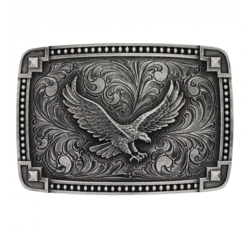 Montana Silversmith Beaded Edge Eagle Buckle A566.