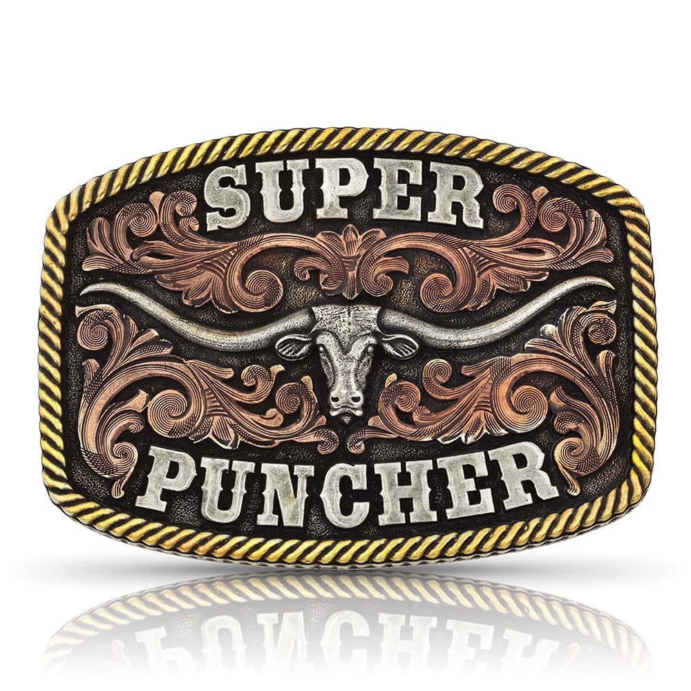 Montana Silversmiths Dale Brisby Super Puncher Longhorn Buckle.