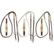 Braided Roping Reins w Rawhide