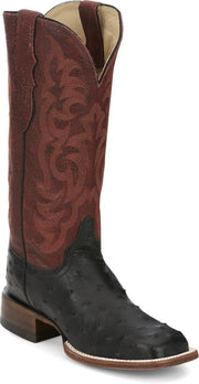 Justin Women's Black Ostrich Cowgal Boot