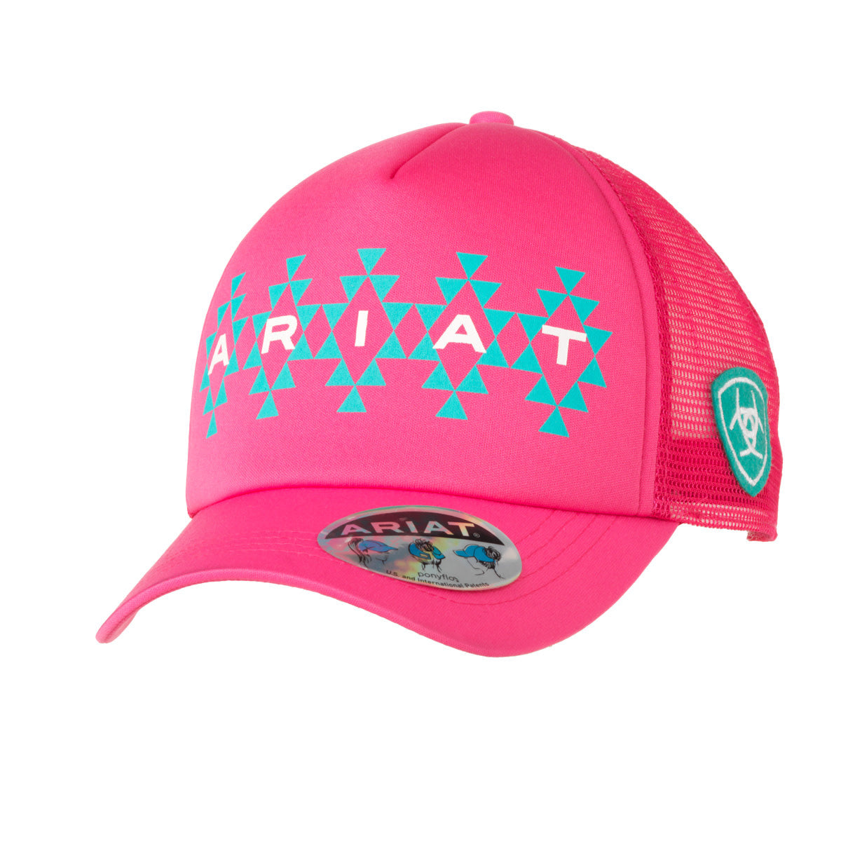 Ariat Youth's Southwestern Logo Ponyflo Cap.