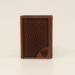 Ariat Basketweave Tri-Fold Wallet.