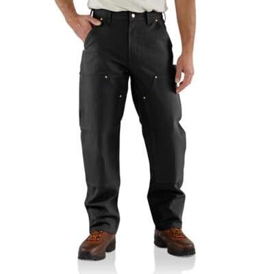 Men's Carhartt Double Front Work Dungaree B01 BLK.