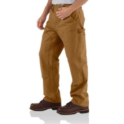 Men's Carhartt Double Front Work Dungaree Pant B136-BRN.