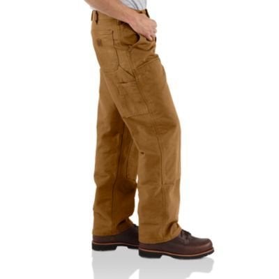 Men's Carhartt Double Front Work Dungaree Pant B136-BRN.